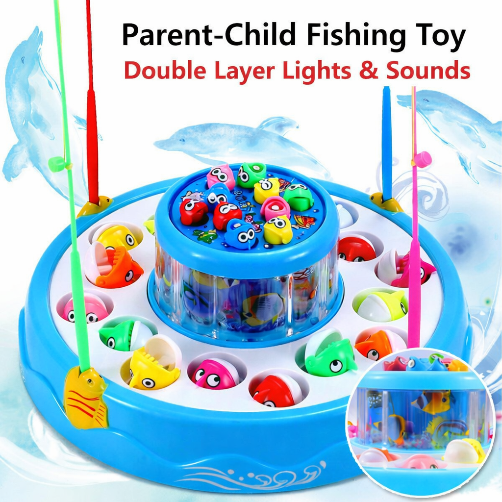 Electric Rotating Fishing Game Toy for Kids