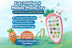 Kids Intelligent Mobile Phone Toy with Music & Learning Modes | Educational Cartoon Phone for Toddlers