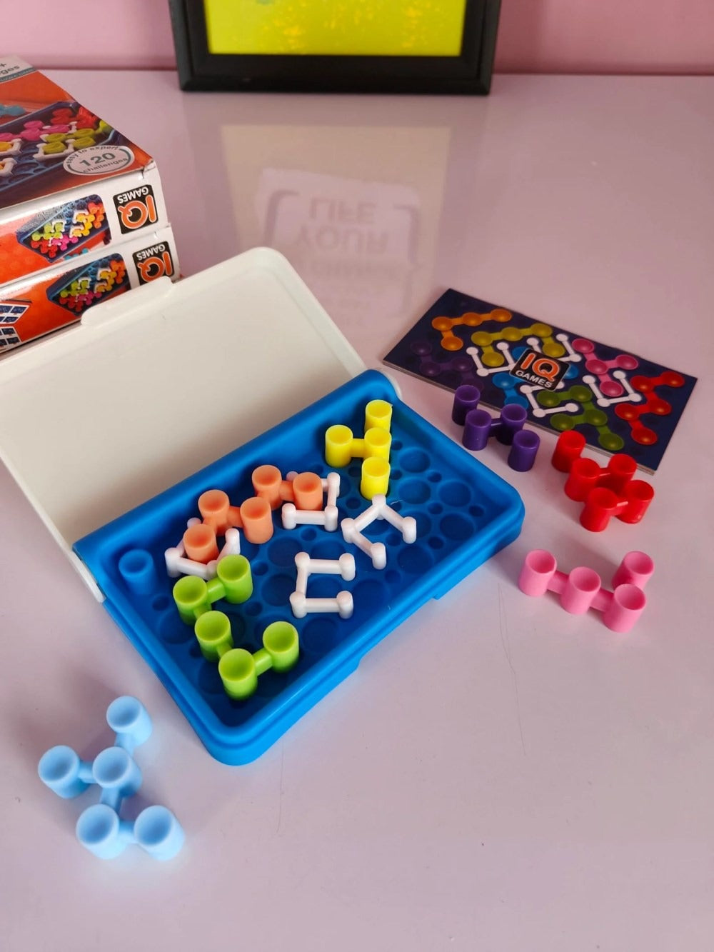 IQ Box Cognitive Skill-Building Travel Game with Portable Case