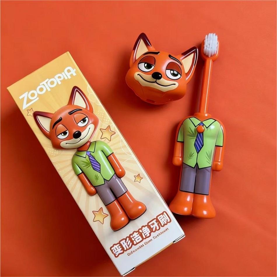 Cute Cartoon Kids Toothbrush 🦊🪥   (Perfect Return Gift For Kids Birthday Parties 🎁🐰)