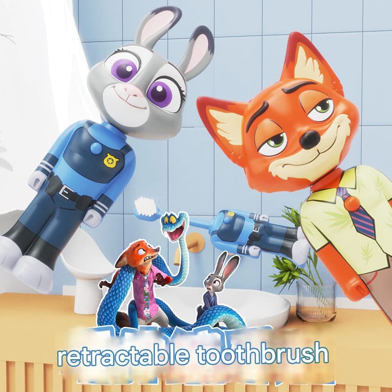 Cute Cartoon Kids Toothbrush 🦊🪥   (Perfect Return Gift For Kids Birthday Parties 🎁🐰)