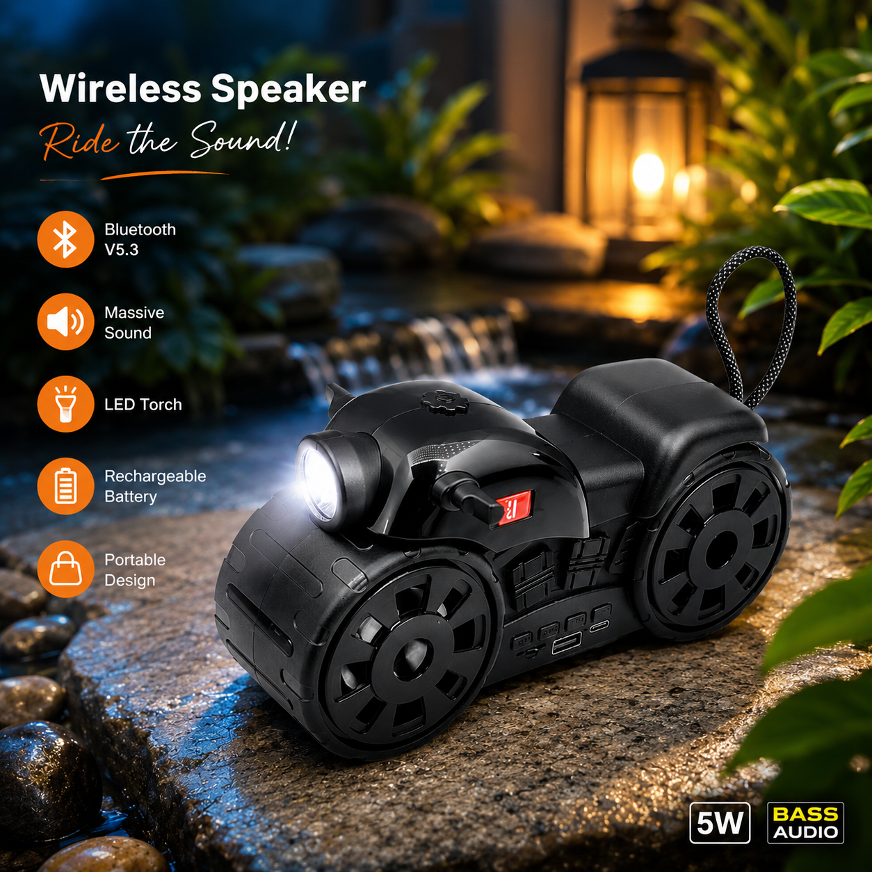 Bike Shape Bluetooth Speaker