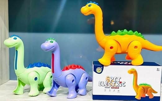 Musical Light-Up Walking Dinosaur Toy for Kids