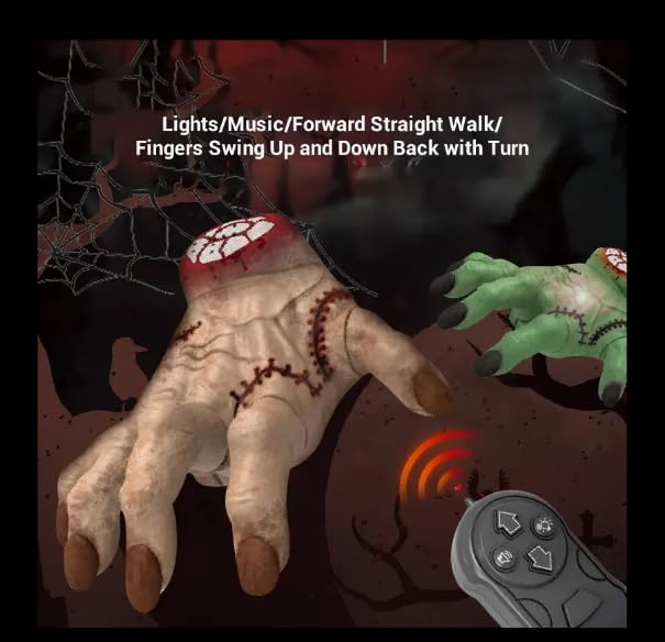 Bring spooky fun to playtime with the RC Crazy Walking Zombie Hand Toy!