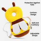 Baby Head Protector Cushion Backpack – Bee Design | Soft Anti-Fall Safety Pillow