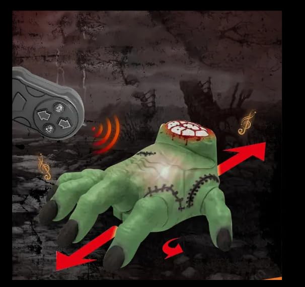 Bring spooky fun to playtime with the RC Crazy Walking Zombie Hand Toy!