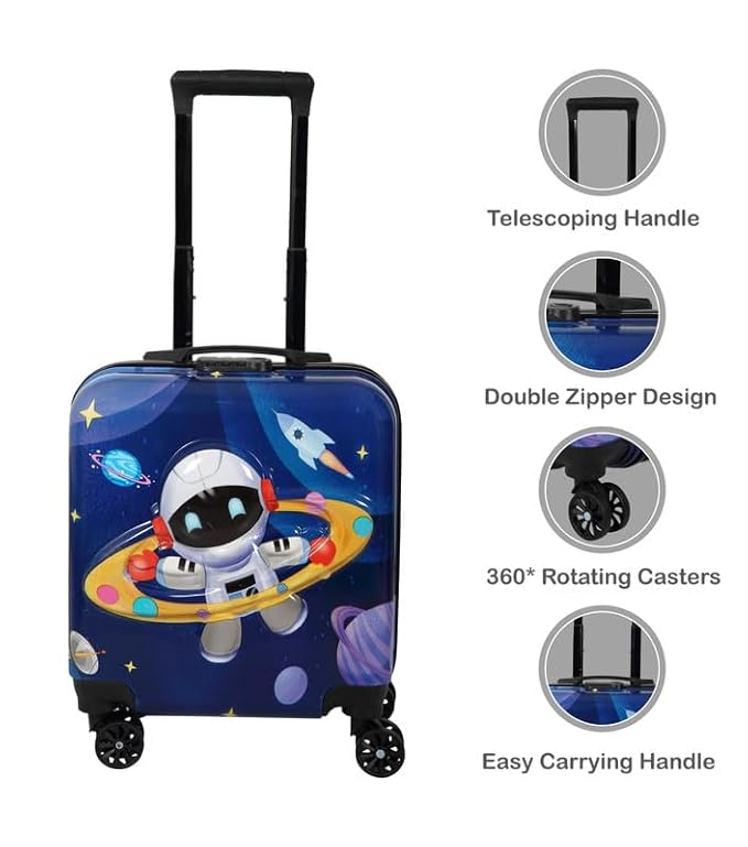Little Astronaut Space-Themed Kids Suitcase
