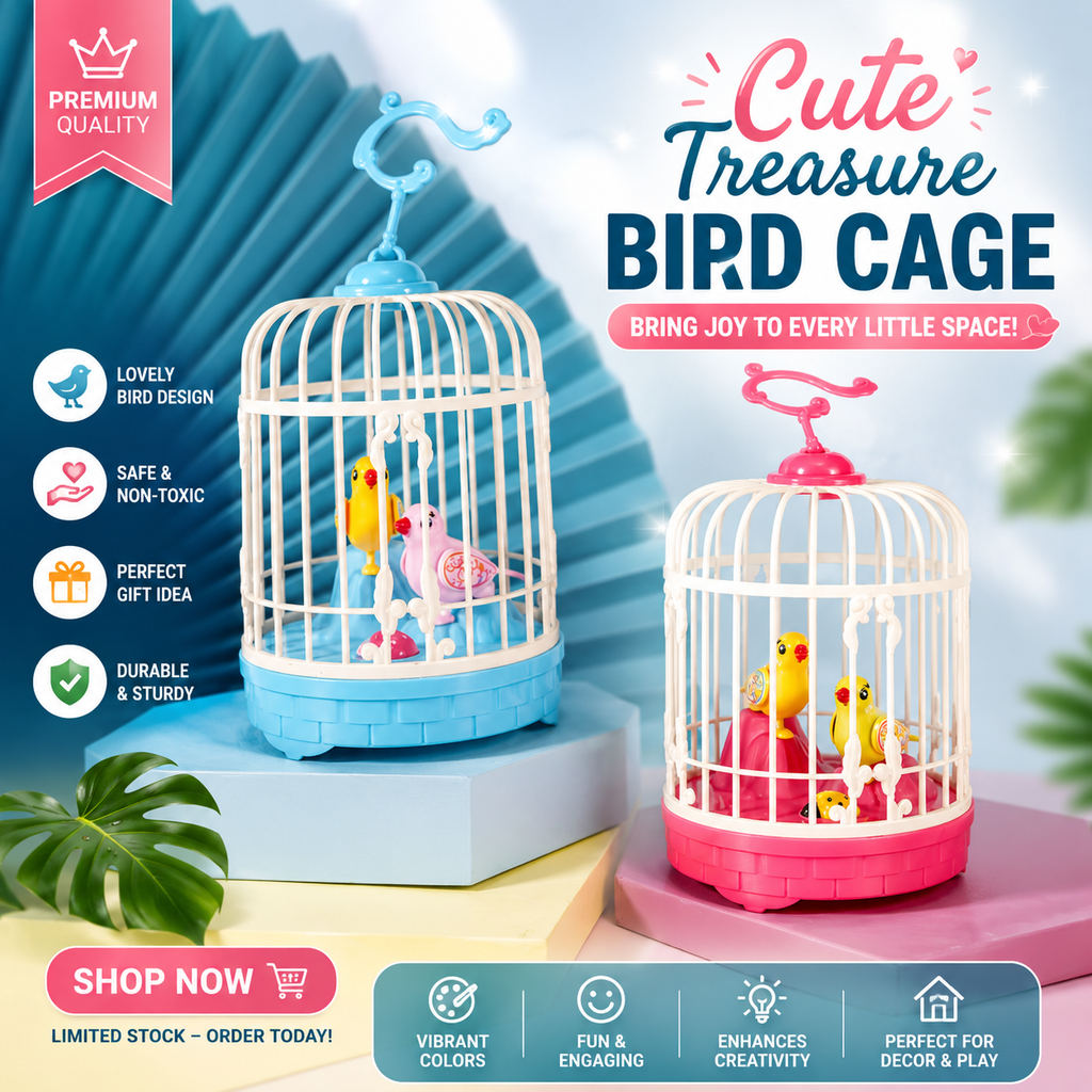 Cute Musical Bird Cage Toy 🐦🎶