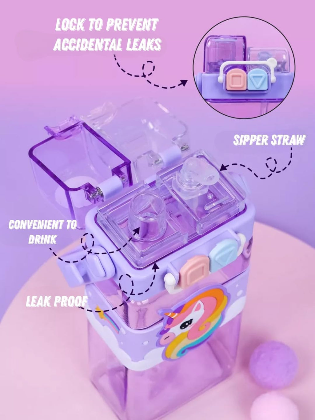 ✨ Unicorn Fantasy Water Bottle 🦄