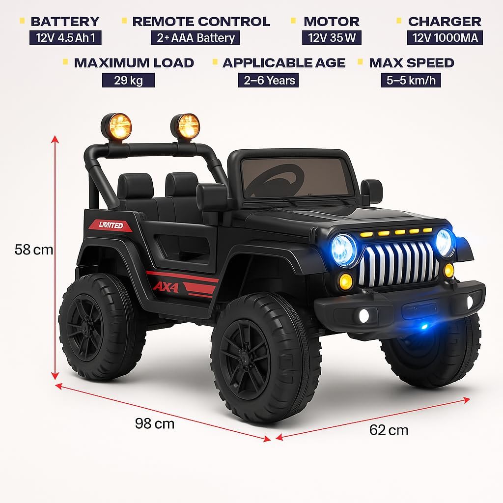 Bront Battery Operated Ride on Jeep
