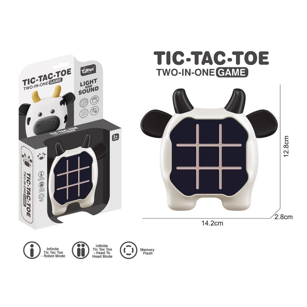 Tic Tac Toe Game, Animal-Themed 2-in-1 Handheld Puzzle Game Console