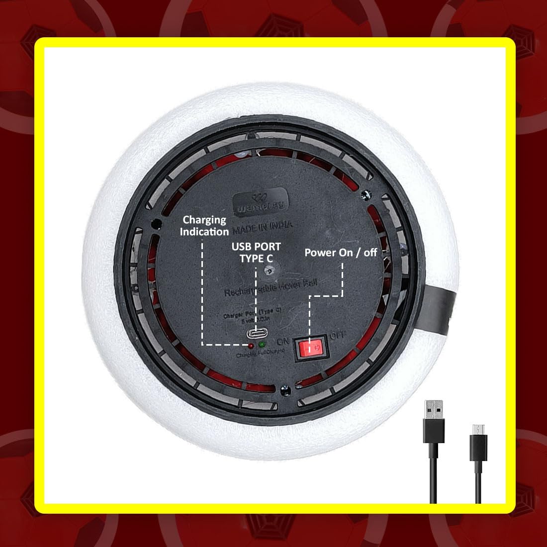 Air Football Toy Hover Soccer Ball Floating Soft Foam Bumper With LED Lights Hoverball