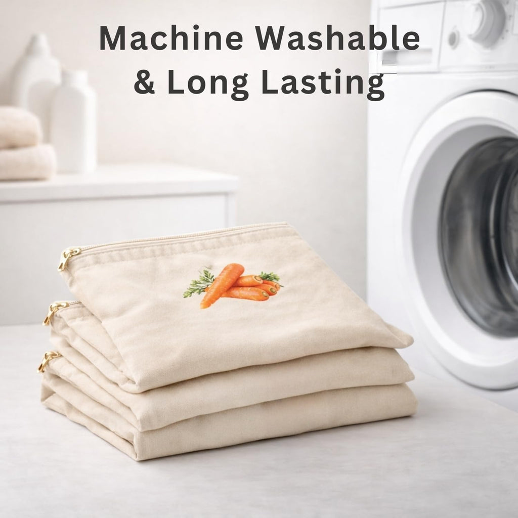 Reusable Fridge Storage Bags – Pack of 10 Cotton Fruit & Vegetable Organizer Pouches
