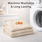 Reusable Fridge Storage Bags – Pack of 10 Cotton Fruit & Vegetable Organizer Pouches