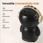Astronaut Bluetooth Speaker – Wireless Portable Spaceman Music Player with LED Night Light – Mini Desktop Decor for Kids, Teens, and Space Lovers