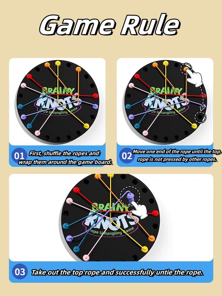 Rope Untangling Game, Colorful Twisted Rope Puzzlespiel