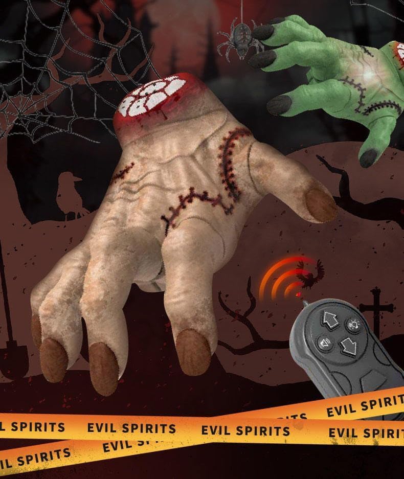 Bring spooky fun to playtime with the RC Crazy Walking Zombie Hand Toy!