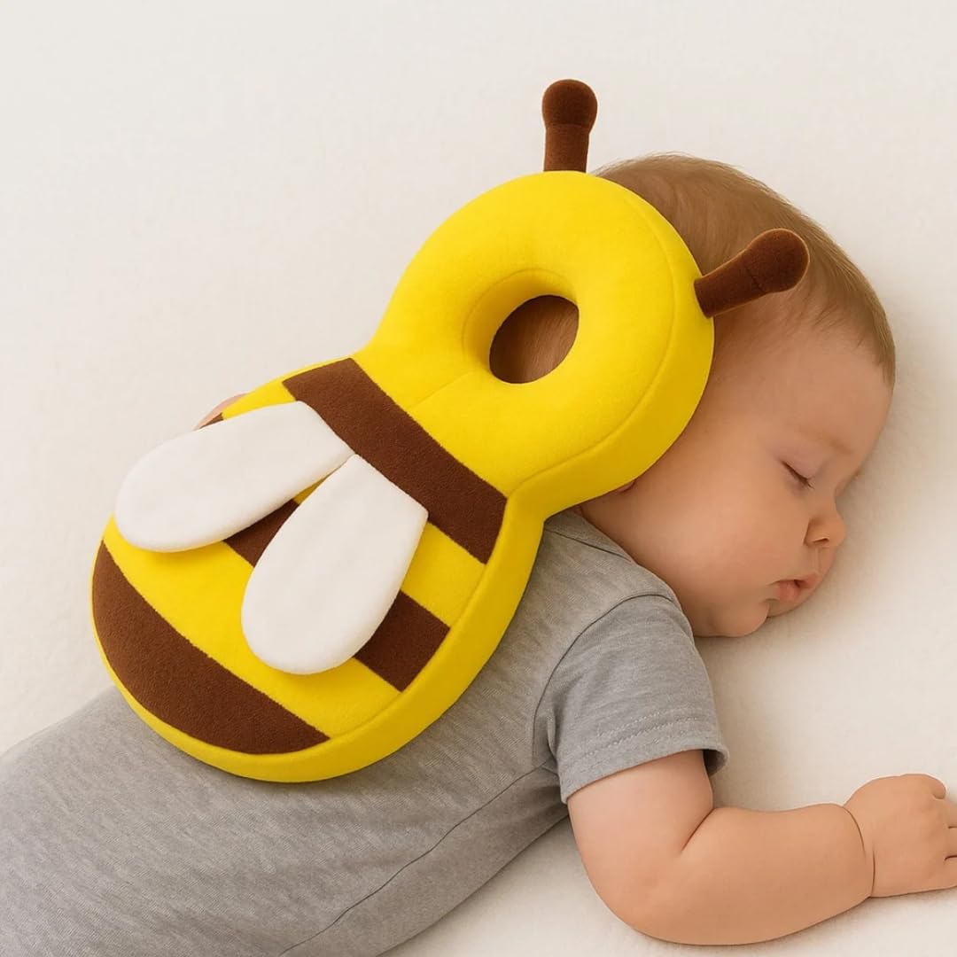 Baby Head Protector Cushion Backpack – Bee Design | Soft Anti-Fall Safety Pillow