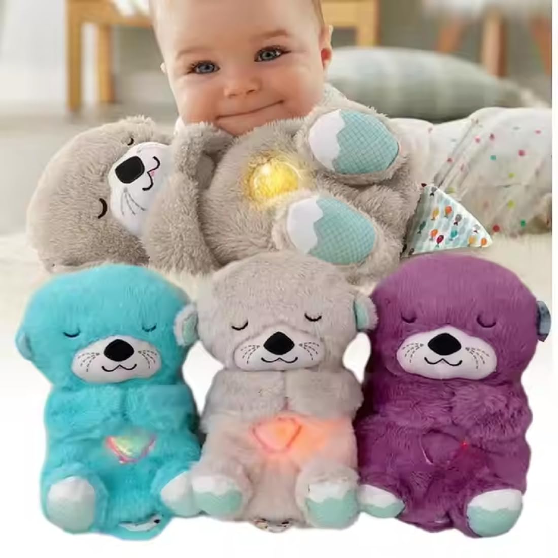 Premium Breathing Plush Bear with Glowing Heart 🧸💖✨