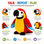 Talking Parrot Plush Toy – Repeats What You Say! 🦜