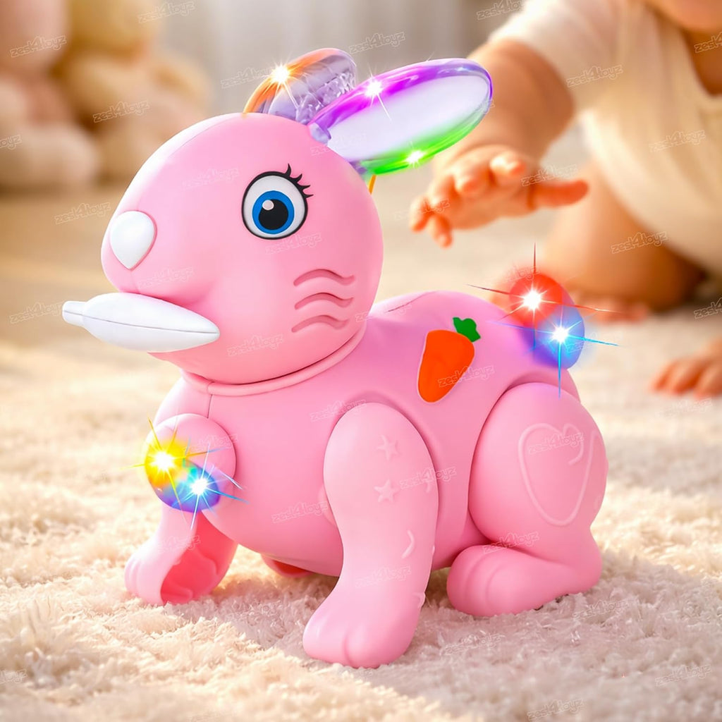 Cute Bunny LED Musical Crawling Toy for Kids 🐰✨