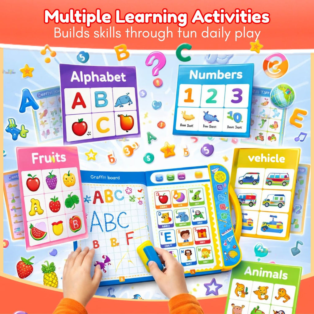 Interactive Intelligence Learning Book for Kids with Sound & Phonics (Ages 3+)