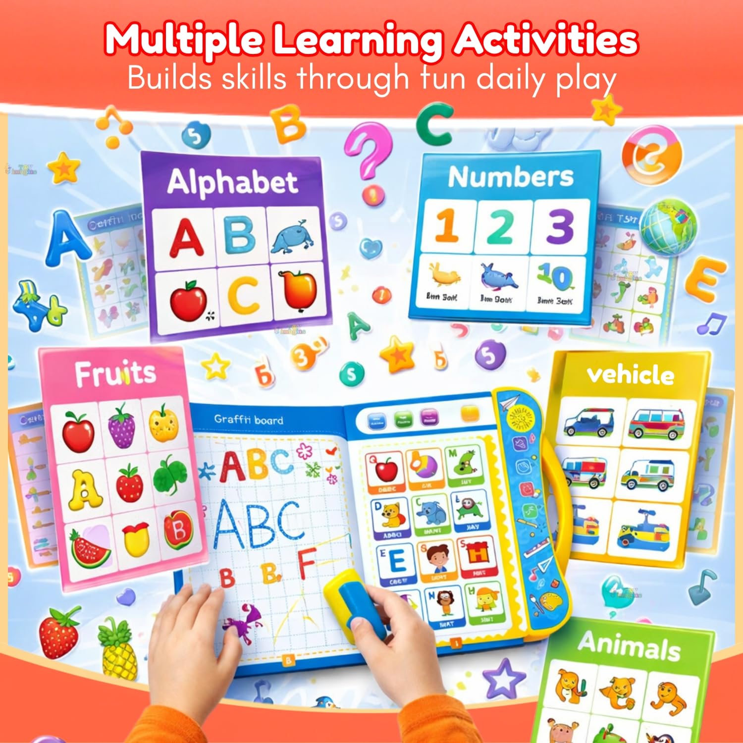 Interactive Intelligence Learning Book for Kids with Sound & Phonics (Ages 3+)