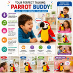 Talking Parrot Plush Toy – Repeats What You Say! 🦜