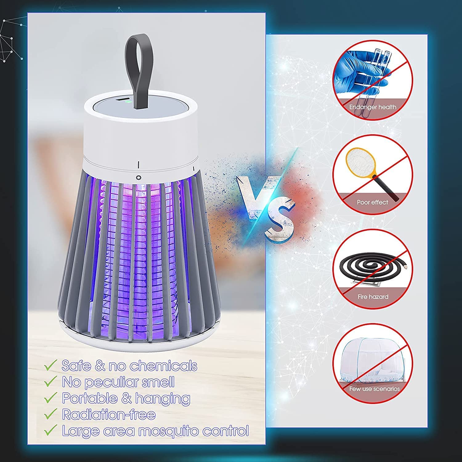 USB Mosquito Killer Lamp – Silent UV Mosquito Trap