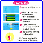 Electric Rotating Fishing Game Toy for Kids