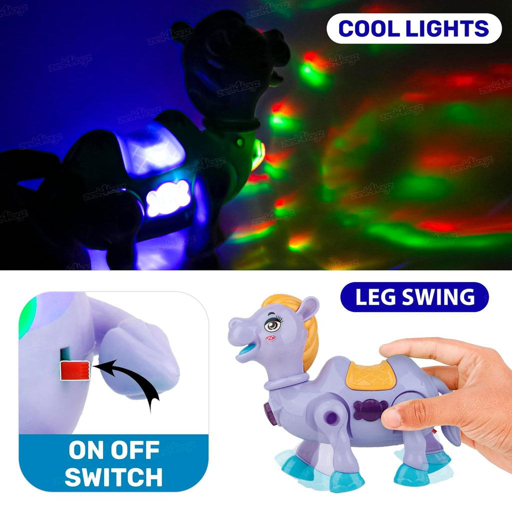 Musical Crawling Camel Toy with Lights & Sounds for Babies