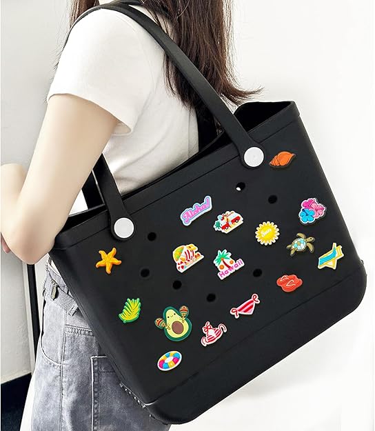 Silicon Tote Bag with 16 pcs accessories Perfect beach bag for women and kids