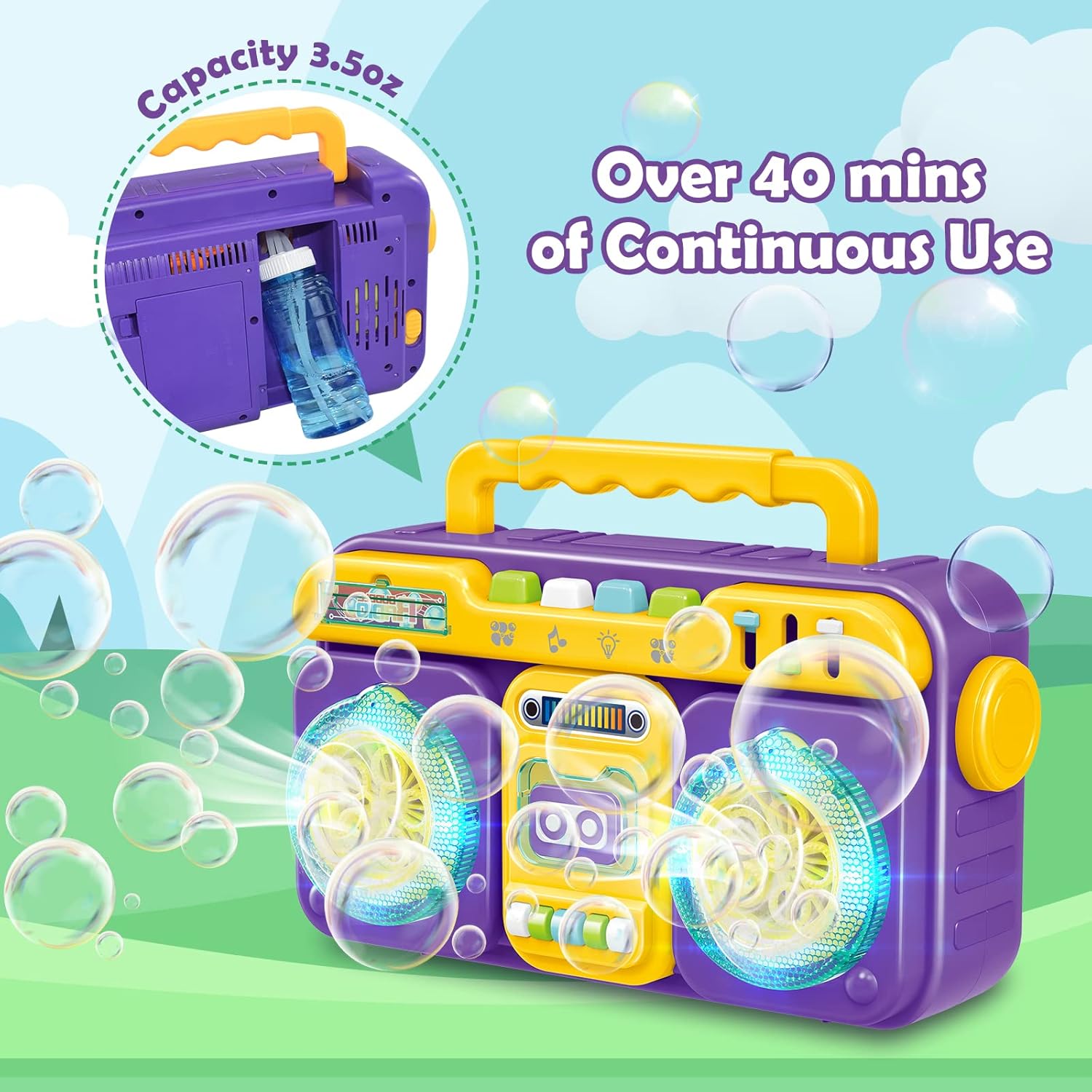 Bubble Machine Automatic Bubble Blower for Kids