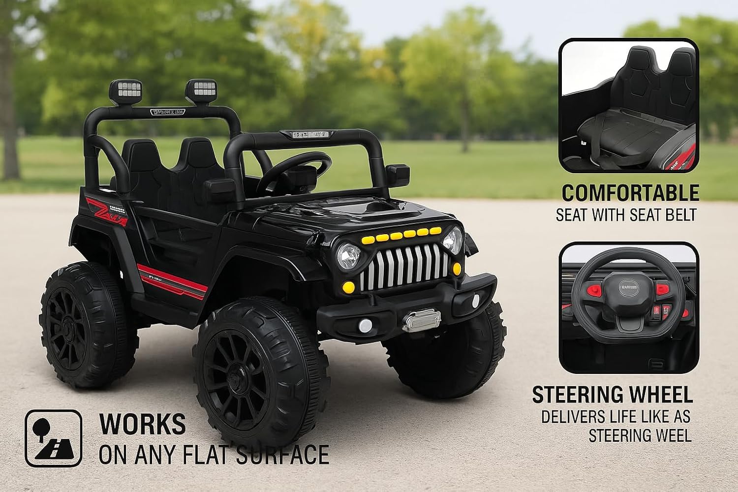 Bront Battery Operated Ride on Jeep