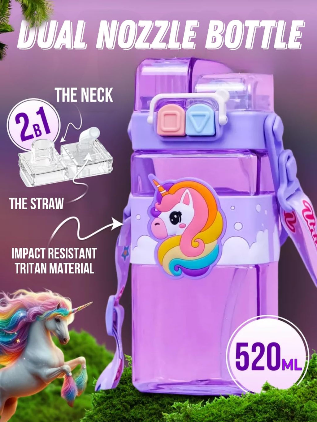 ✨ Unicorn Fantasy Water Bottle 🦄