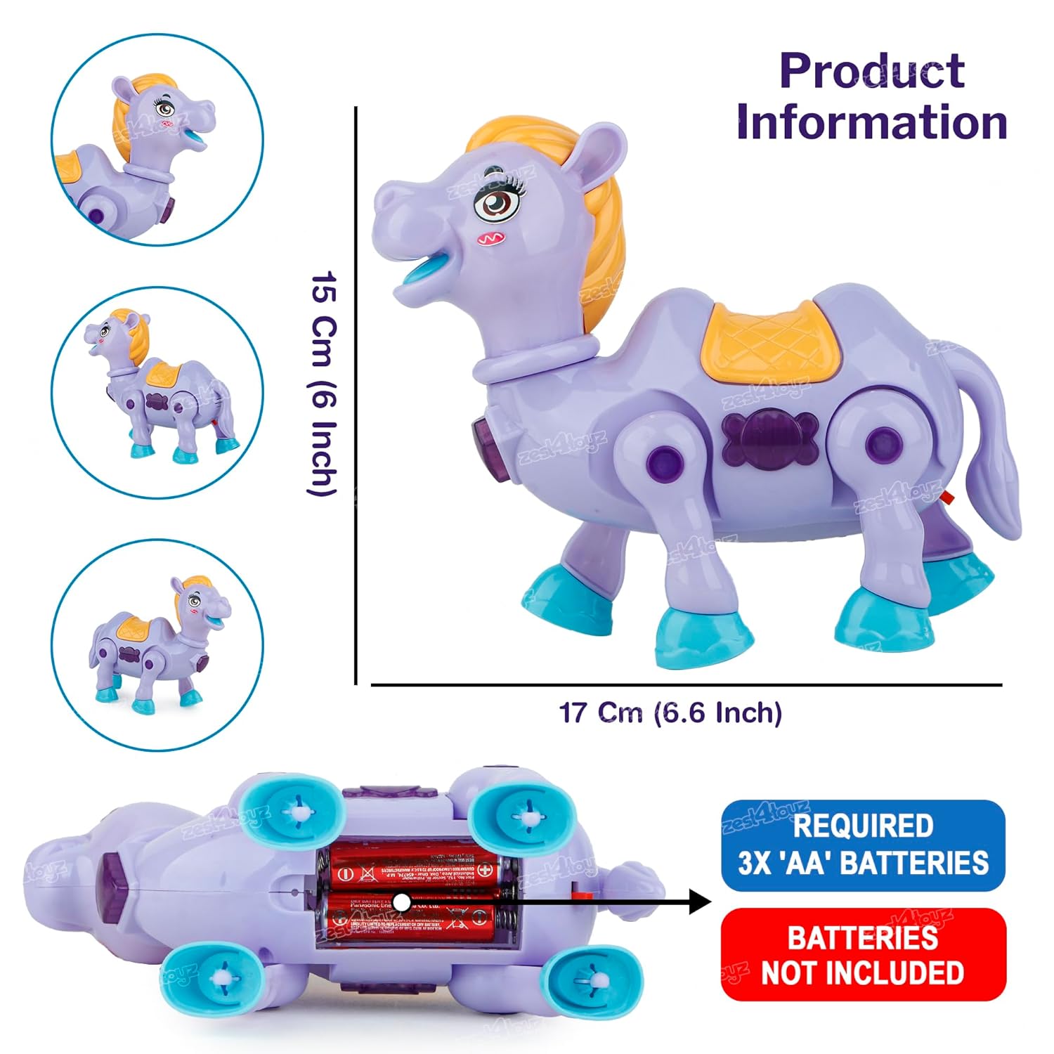 Musical Crawling Camel Toy with Lights & Sounds for Babies