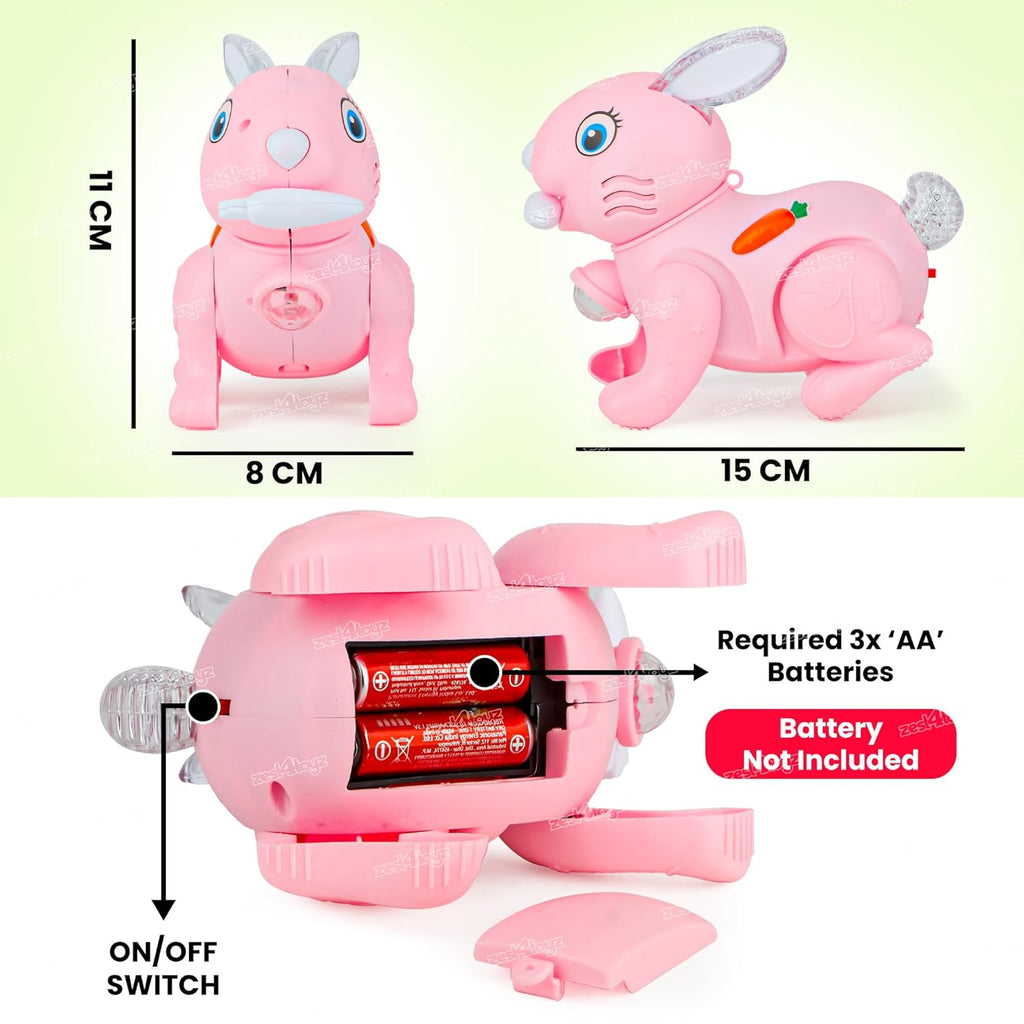 Cute Bunny LED Musical Crawling Toy for Kids 🐰✨