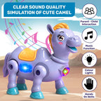 Musical Crawling Camel Toy with Lights & Sounds for Babies