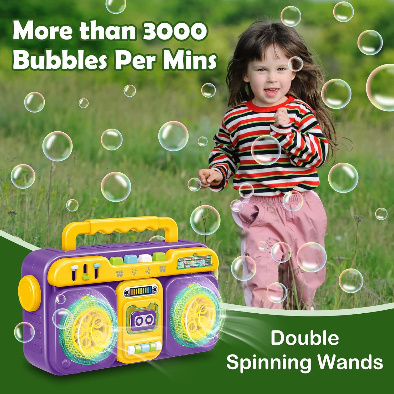 Bubble Machine Automatic Bubble Blower for Kids