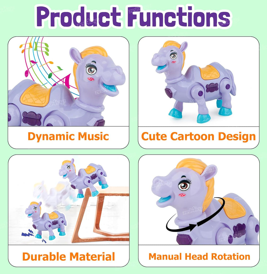 Musical Crawling Camel Toy with Lights & Sounds for Babies