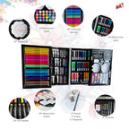 145 Pieces Drawing Kit with Colour Pencils, Oil Pastels, Paint Brushes, Unicorn Theme Art Set