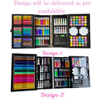 145 Pieces Drawing Kit with Colour Pencils, Oil Pastels, Paint Brushes, Unicorn Theme Art Set