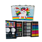 145 Pieces Drawing Kit with Colour Pencils, Oil Pastels, Paint Brushes, Unicorn Theme Art Set