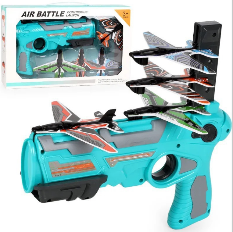 Air Battle Launcher Gun Toy – Foam Glider Plane Shooting Game for Kids