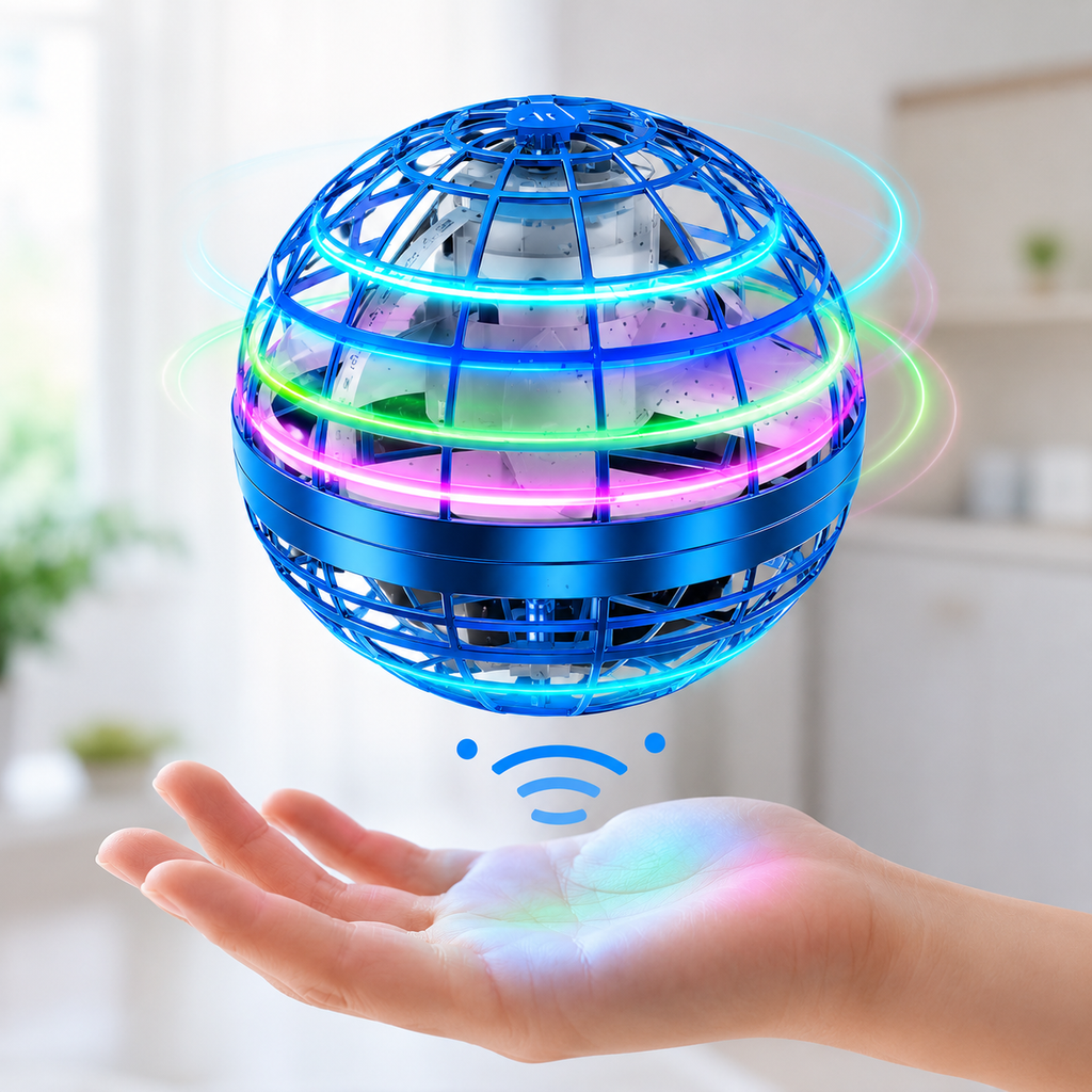 Flying LED Spinner Ball Toy – Boomerang Mini Drone