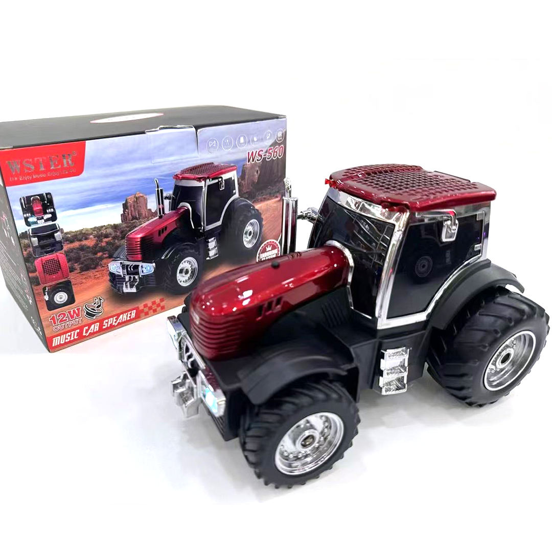 WS-560 12W Tractor Shape Wireless Bluetooth Speaker with LED Lights & Rechargeable Battery