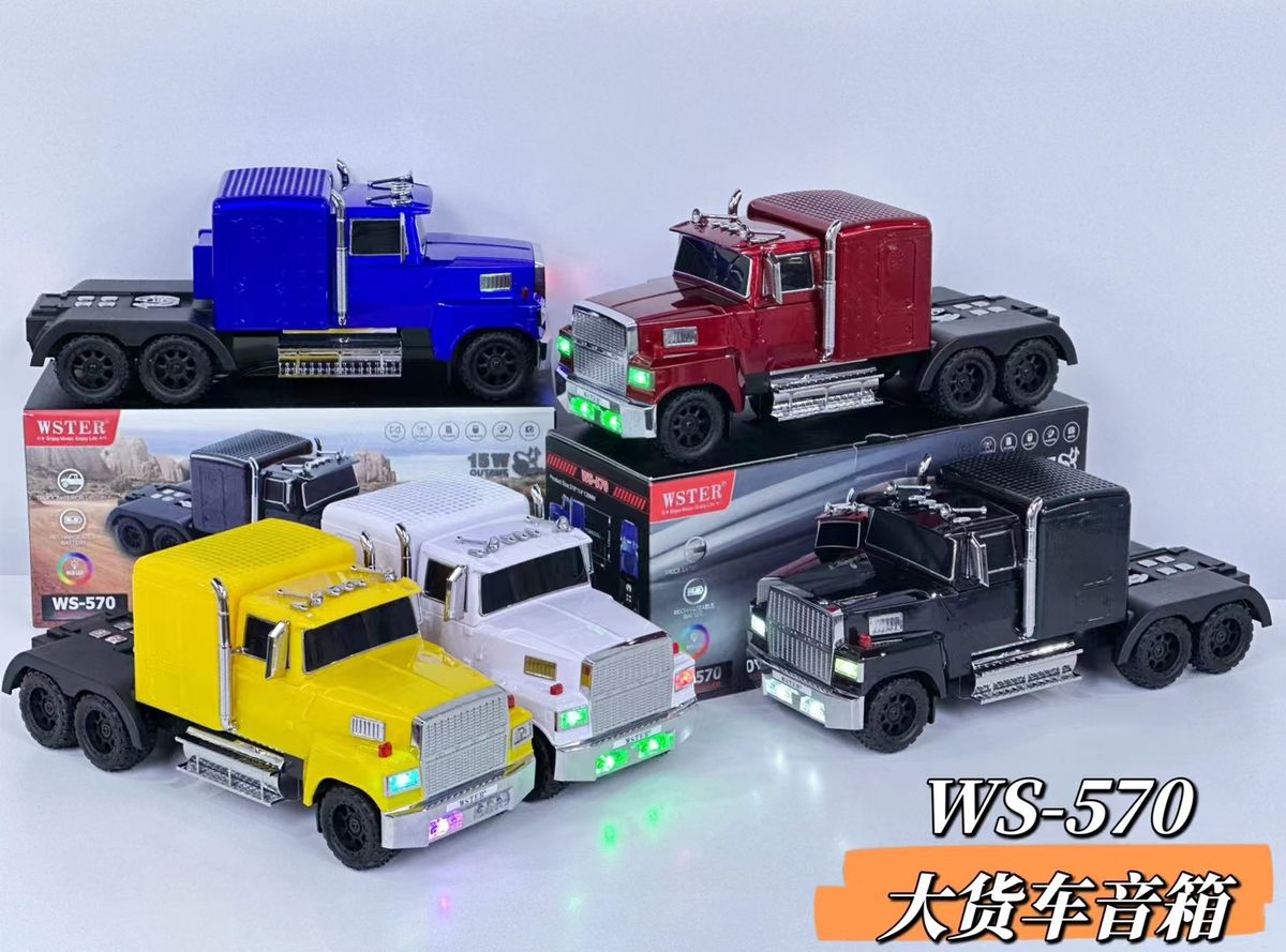 Retro Truck Model Bluetooth Replica Speaker – Portable HD Sound, TWS Stereo,FM Radio,LED Party Lights,Built-in Microphone Hands-Free,Surprise Portable Gift for Car Enthusiasts(Red)