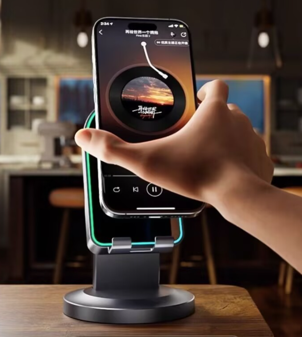 Wireless Induction Bluetooth Speaker Mobile Stand