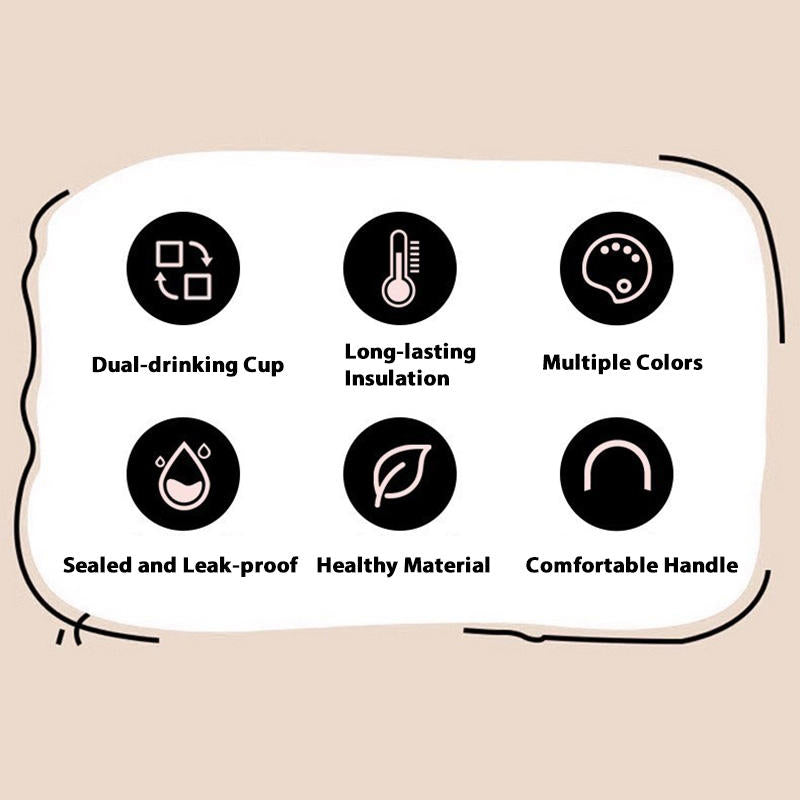 Large Capacity Stainless Steel Tumbler with Straw & Handle