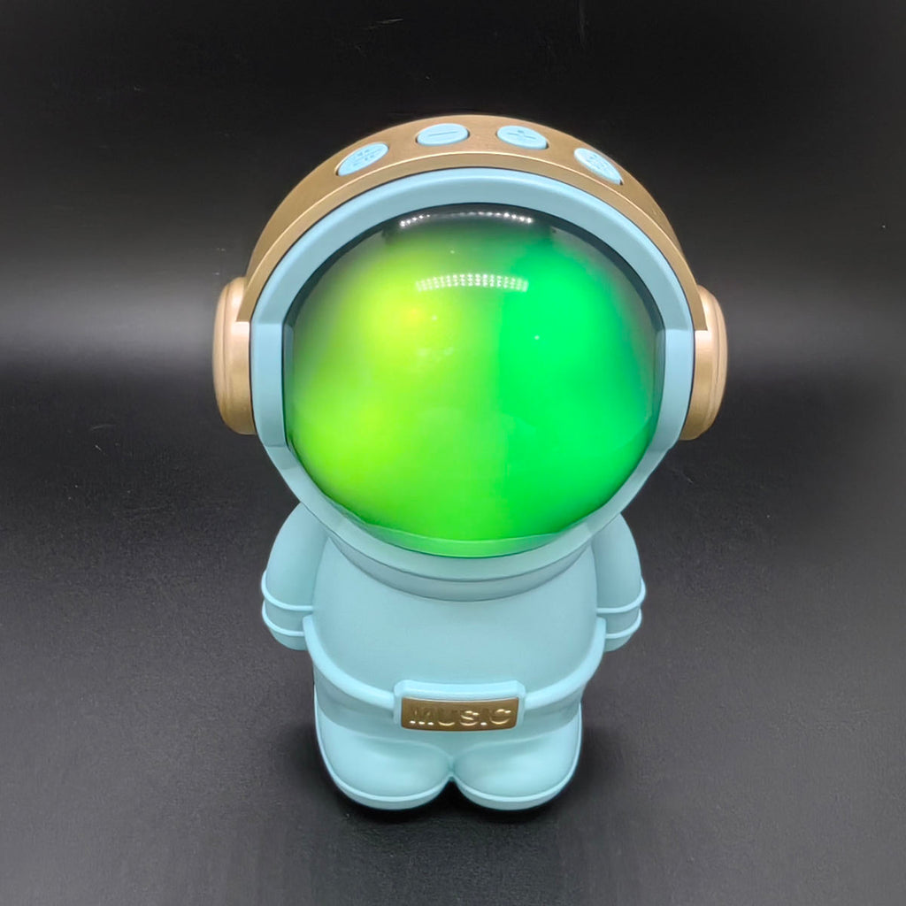 Astronaut Bluetooth Speaker – Wireless Portable Spaceman Music Player with LED Night Light – Mini Desktop Decor for Kids, Teens, and Space Lovers